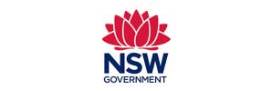 NSW Government logo with a waratah flower